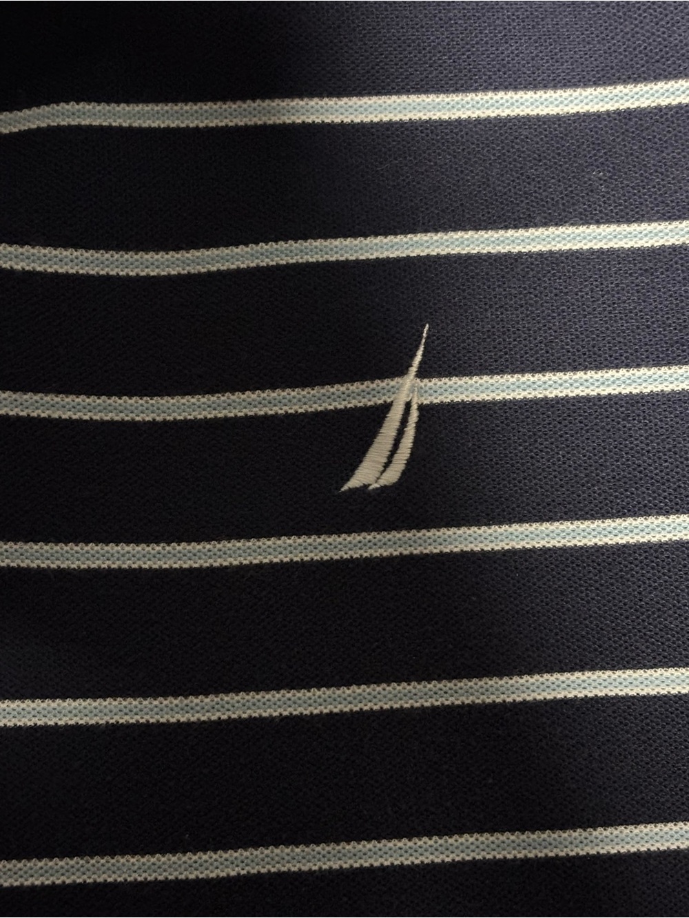 Nautica men's polo shirt Navy Blue and White.